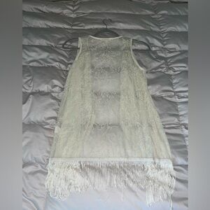 Lace Fringe Sleeveless Top